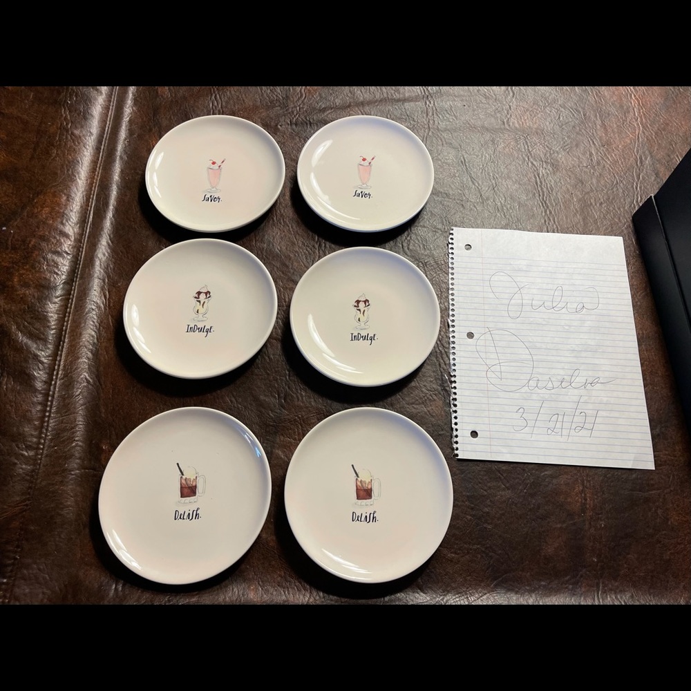 Rae Dunn Ice Cream Plates